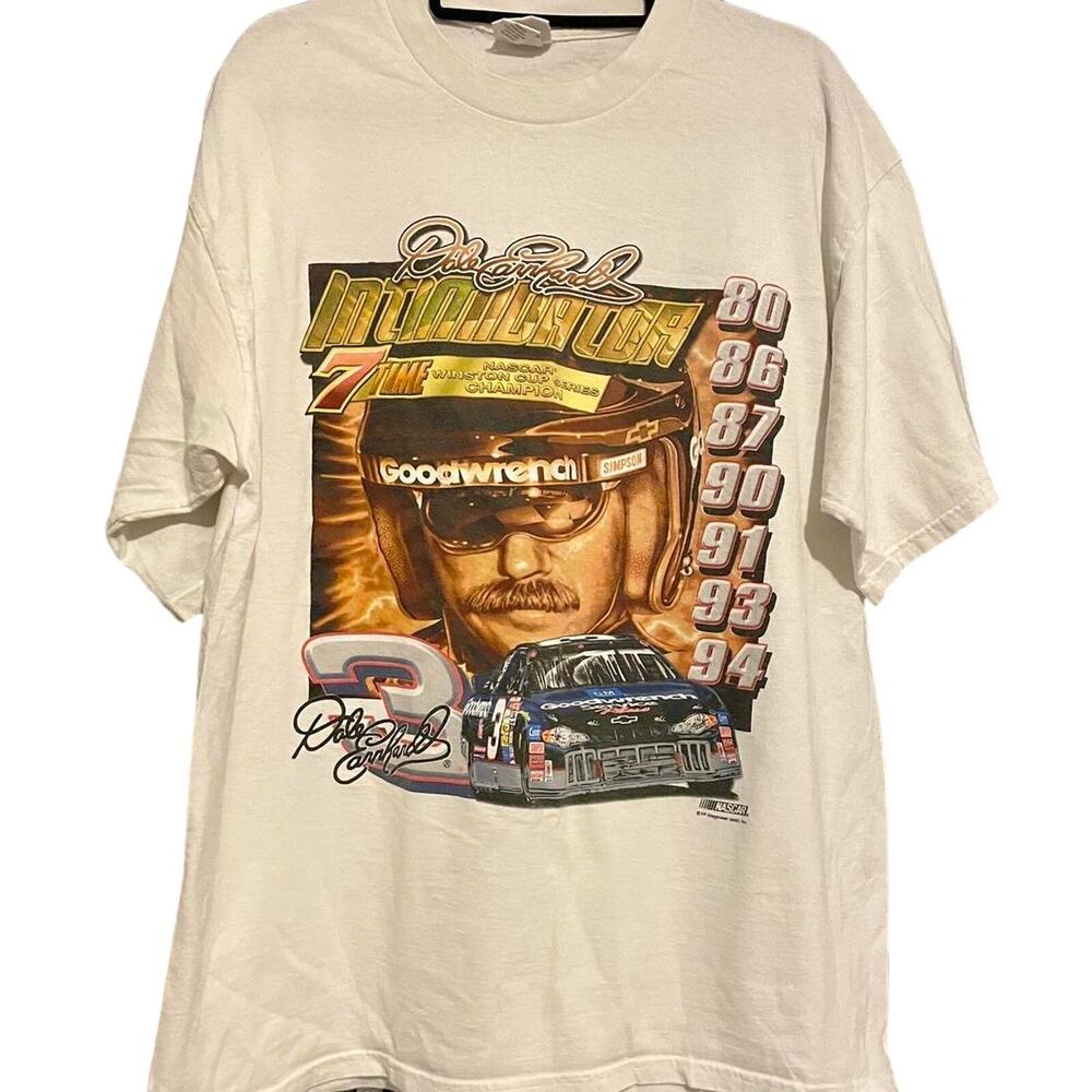 Vintage Y2K Dale Earnhardt Intimidator 7 Time Winston Cup Champ Shirt Adult XL